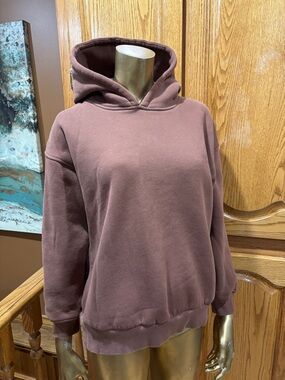 Relaxed Hooded Pullover Sweatshirt - Mauve